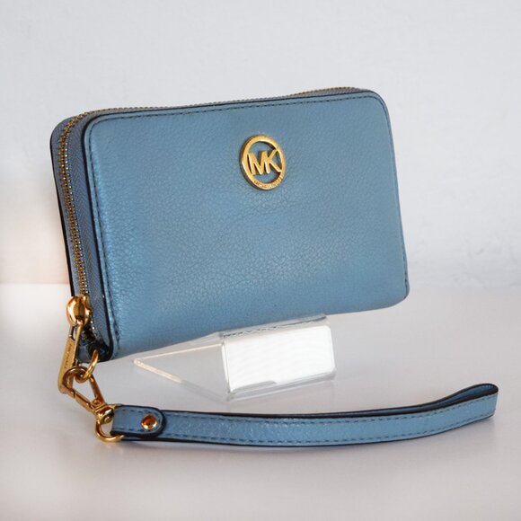 MICHAEL Michael Kors Leather Zip Around Wristlet Wallet - Picture 3 of 17